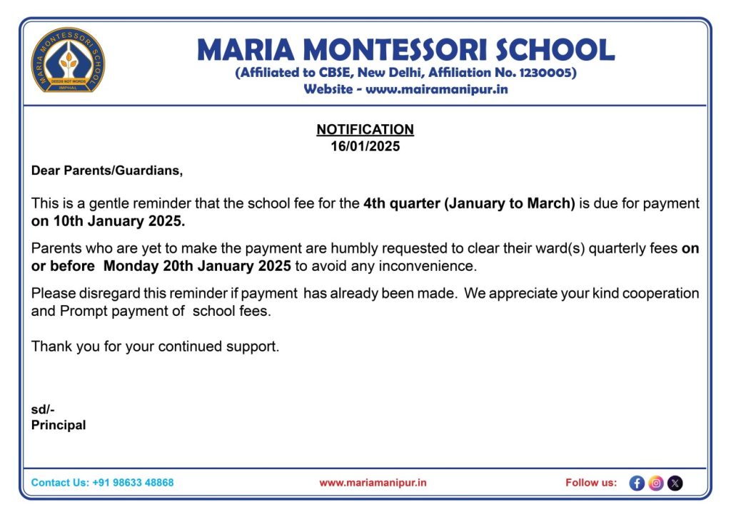 Notice 16-Jan-2025